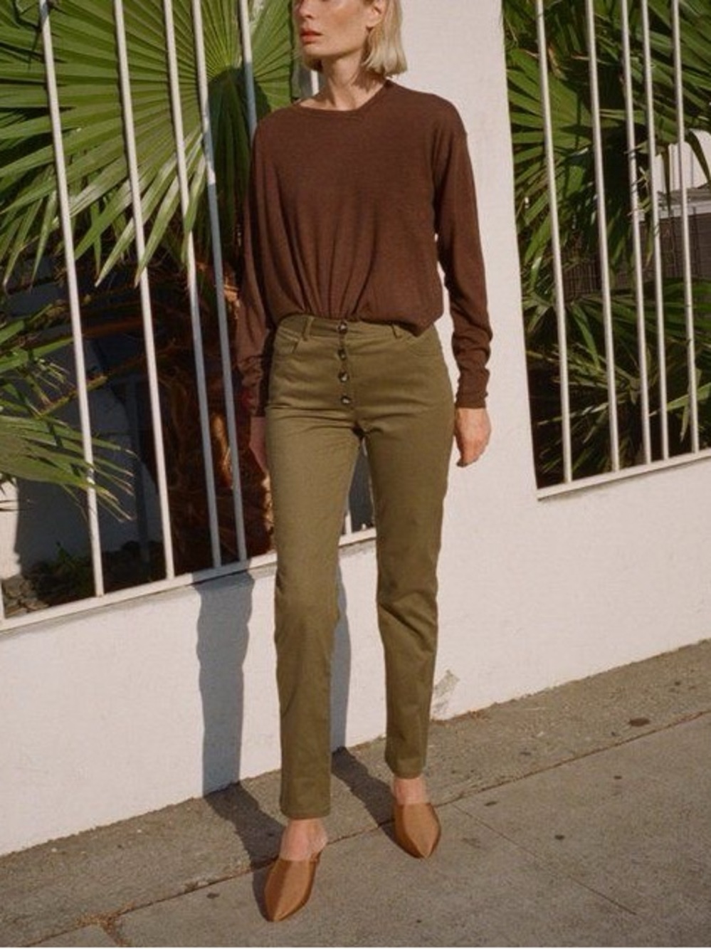 Jenni Kayne Bardot Pant In Olive Size 6